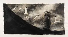 Moby Dick by Christophe Chabouté, Technique mixte sur papier pour une, sold Dec 2024