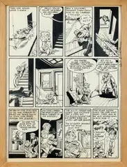 The Spirit by Will Eisner, Encre de Chine et gouache sur papier, sold Dec 2024