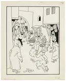 La Crabe aux pinces d’or by Hergé, Encre de Chine sur papier pour une illustration destinée à un album à colorier. Accompagné de son certificat du Comité H, sold Dec 2024