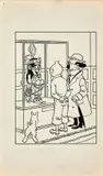 Les 7 Boules de cristal by Hergé, Encre de Chine sur papier pour une, sold Dec 2024