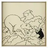 Le Stratonef H.22 - 2e épisode by Hergé, Encre de Chine sur papier pour une, sold Dec 2024