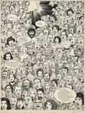 Jour de colère. Les aventures africaines de Giuseppe Bergman by Milo Manara, Encre de Chine sur papier pour la planche de la page 164, sold Dec 2024