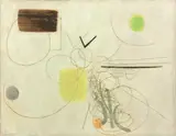T1947-32 by Hans Hartung, 1946-47, Huile sur toile, sold Oct 2024