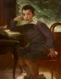 Portrait de Pierre Bracquemond enfant, fils de l'artiste by Marie Bracquemond, Huile sur toile, sold Apr 2024
