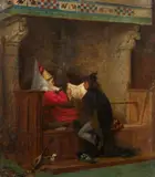 La Lecture by Marie Bracquemond, Huile sur toile, sold Apr 2024