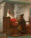 La Lecture, esquisse by Marie Bracquemond, Huile sur toile marouflée sur isorel, sold Apr 2024