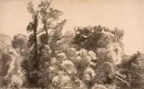 Paysage by Félix Bracquemond, Fusain et estompe, sold Apr 2024