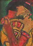 Untitled by Krishen Khanna, Acrylic on canvas, sold Nov 2012