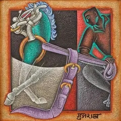Untitled by Satish Gujral, Mixed media on canvas, sold Nov 2012