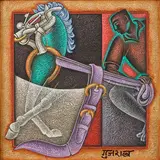 Untitled by Satish Gujral, Mixed media on canvas, sold Nov 2012