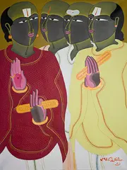 Untitled by Thota Vaikuntam, Acrylic on canvas, sold Nov 2012