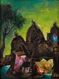 Untitled by Manu Parekh, Acrylic on canvas, sold Nov 2012
