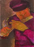 Untitled by Krishen Khanna, Acrylic on canvas, sold Nov 2012