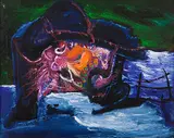 Untitled by Manu Parekh, Acrylic on canvas pasted on board, sold Nov 2012