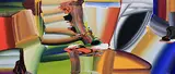 Stretched Bodies by Bose Krishnamachari, Oil on canvas, sold Nov 2012