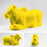 Nandi in Yellow by Arunkumar H G, Velvet on fiberglass, sold Nov 2012