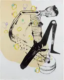Sabari Throwing Rings into the Chakki by Atul Dodiya, Mixed media on handmade paper, sold Jul 2012
