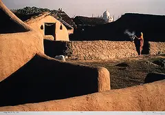 Village near the Taj by Raghu Rai, Pigment ink on textured fine art archival paper, sold Jul 2012