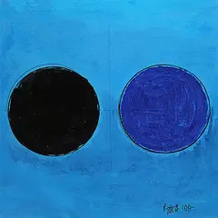 Polarity by S. H. Raza, Acrylic on paper, sold Jul 2012