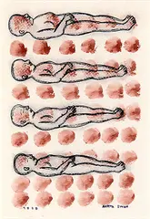 Floating Figures by Arpita Singh, Watercolour on paper, sold Jul 2012