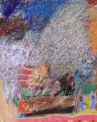 Untitled by Rajnish Kaur, Oil Pastel on paper, sold Jul 2012