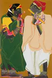 Untitled by Thota Vaikuntam, Acrylic on canvas, sold Jul 2012