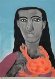 The Traveller: New York by Rekha Rodwittiya, Watercolour on paper, sold Jul 2012