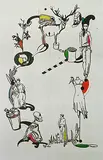 Sediments from Broken Crucible by George Martin, Waterproof ink and acrylic on acid-free paper, sold Jul 2012