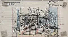 Untitled by Ganesh Pyne, Pen and ink and coloured pencil on paper, sold Aug 2012