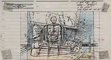 Untitled by Ganesh Pyne, Pen and ink and coloured pencil on paper, sold Aug 2012