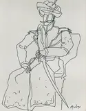 Untitled by K. M. Adimoolam, Pen on paper, offered Aug 2012