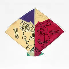 Untitled by M. F. Husain, Ink on paper kite, sold Aug 2012