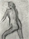 Untitled by Akbar Padamsee, Charcoal and watercolour on paper, offered Aug 2012