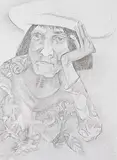 Untitled by Krishen Khanna, Pencil and wash on paper, sold Sep 2012