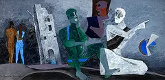 That Obscure Object of Desire - Eight by M. F. Husain, Oil on canvas, sold Sep 2012