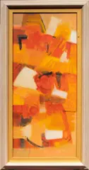 Untitled by Jason Schoener, oil and wax on canvas, sold Apr 2026