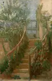 L'escalier by Marie Bracquemond, Huile sur toile, sold Apr 2024