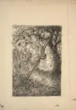 La cueillette des pommes by Marie Bracquemond, Crayon et rehauts de gouache blanche, sold Apr 2024
