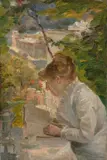 Étude pour ‘La Tasse de café’, dit aussi ‘Le Goûter’ by Marie Bracquemond, Huile sur toile (Toile d'origine), sold Apr 2024