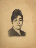 Portrait de Marie Bracquemond by Félix Bracquemond, Fusain, sold Apr 2024