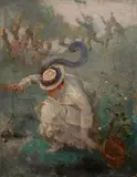 La pêche aux écrevisses by Marie Bracquemond, Huile sur toile (Toile d'origine), sold Apr 2024