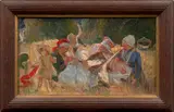 Paysannes et leurs enfants dans un champ de blé, dit aussi ‘Les nourrices’ by Marie Bracquemond, Huile sur toile marouflée sur carton, sold Apr 2024