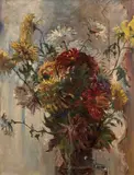 Bouquet de fleurs dans une choppe en verre by Marie Bracquemond, Huile sur toile (Toile d'origine), sold Apr 2024