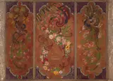 Etude pour le paravent du baron Vitta by Félix Bracquemond, Aquarelle gouachée et rehauts de pastel sur traits de crayon, sold Apr 2024