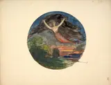 Allégorie de la nuit, projet d'assiette by Félix Bracquemond, Aquarelle et rehauts de gouache blanche sur traits de crayon, sold Apr 2024