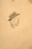 Portrait de Félix Bracquemond de profil by Marie Bracquemond, circa 1886, Crayon noir et estompe, sold Oct 2024