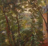 Vue de Sèvres by Marie Bracquemond, Huile sur toile (Toile d'origine), sold Oct 2024