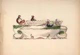 Dessin préparatoire pour le surtout du service Rousseau by Félix Bracquemond, Aquarelle gouachée sur traits de crayon, sold Oct 2024