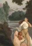 Baigneuse by Félix Bracquemond, Plume et encre brune, aquarelle, sold Oct 2024