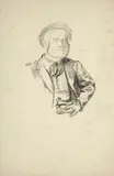 Etude pour le portrait d’Edouard Manet by Félix Bracquemond, circa 1864, Fusain, sold Oct 2024